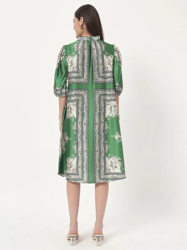 Green_Satin_Premium_and_Elegant_Emerald_Elegance_Printed_Dress_For_Women