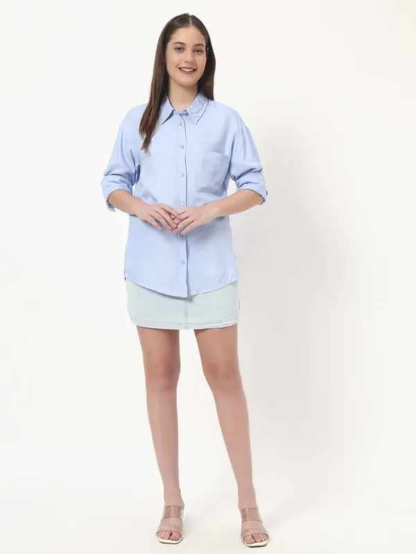 Light_Blue_Cotton_Premium_and_Elegant_Button-Down_Shirt_For_Women