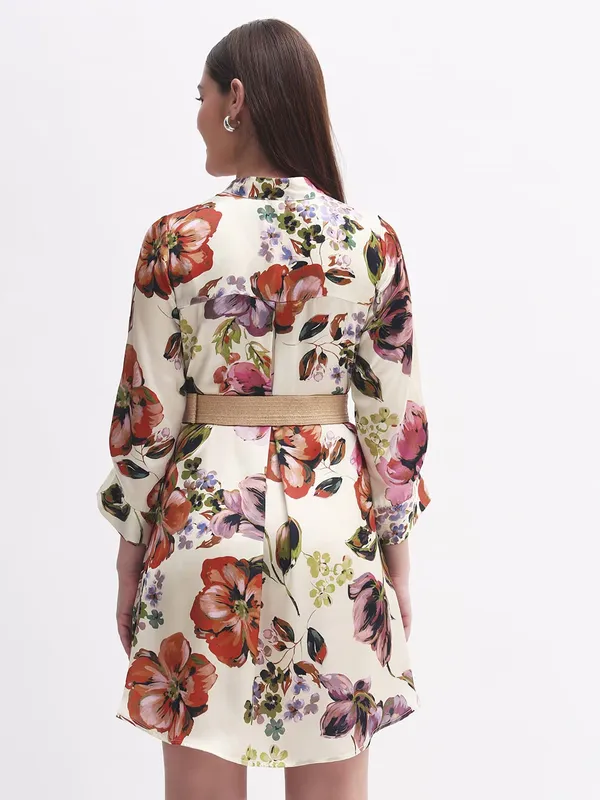 Multicolor_Cotton_Premium_and_Elegant_Floral_Print_Shirt_Dress_Without_Belt_For_Women