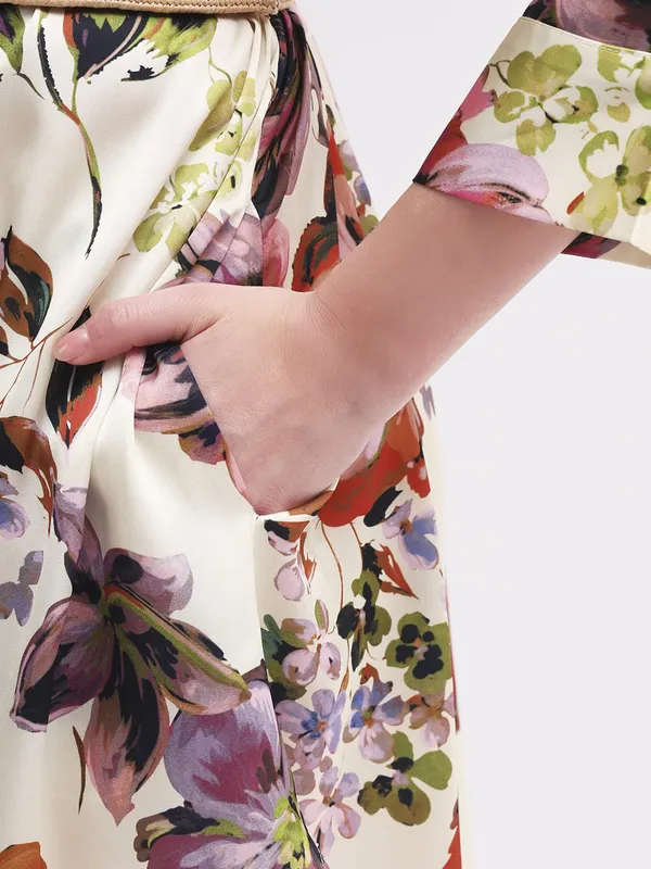 Multicolor_Cotton_Premium_and_Elegant_Floral_Print_Shirt_Dress_Without_Belt_For_Women