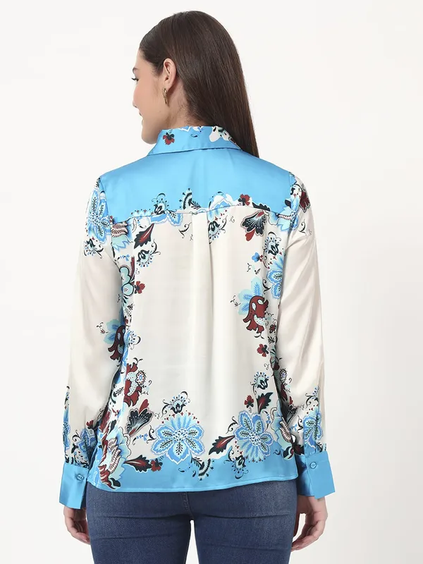 Blue_Cotton_Premium_and_Elegant_The_Floral_Shirt_For_Women