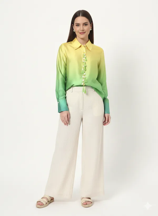 Green_Cotton_Premium_and_Elegant_Sunset_Ombre_Shirt_For_Women