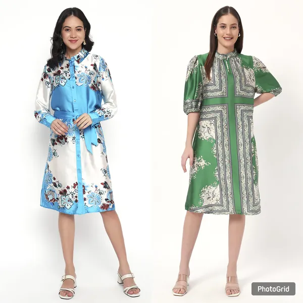 Green_Satin_and_Cotton_Premium_Emerald_Elegance_Printed_Floral_Dress_For_Women