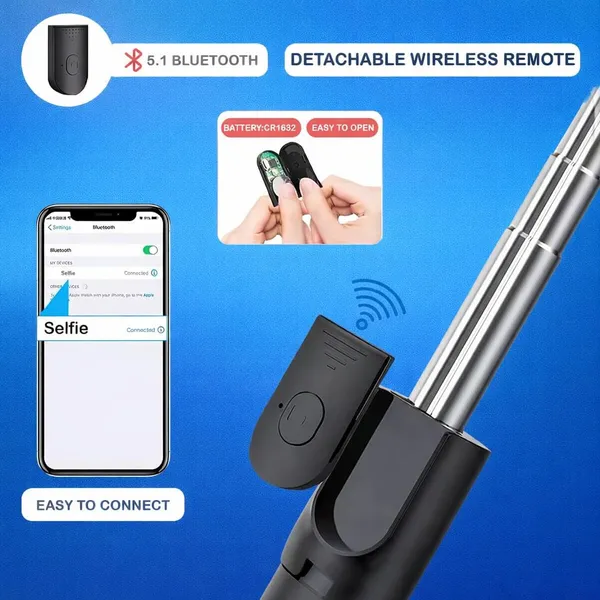 3-in-1_Bluetooth_Selfie_Stick_Tripod_with_LED_Fill_Light_&_Wireless_Remote_for_Android_&_iPhone