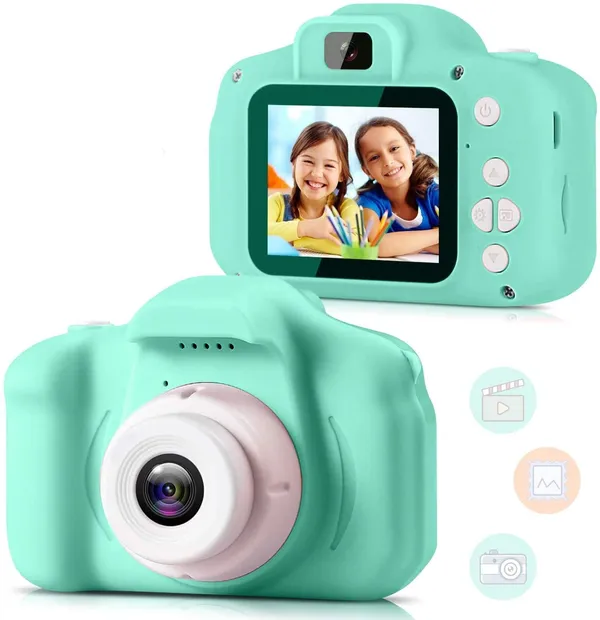 Green_Plastic_Kids_Digital_Camera_For_Children