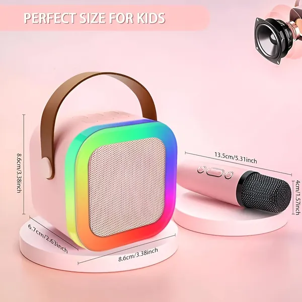Pink_Plastic_K12_Speaker_With_Mic_For_Children
