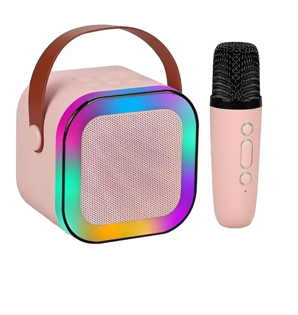 Pink_Plastic_K12_Speaker_With_Mic_For_Children