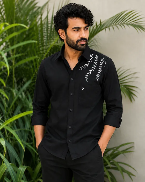 Men’s_Black_Embroidered_Full-Sleeve_Shirt