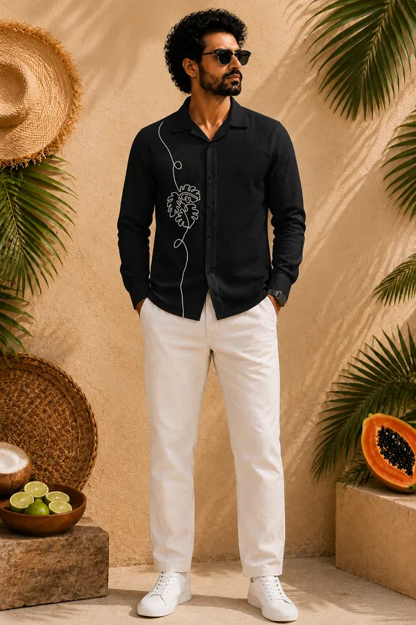 Men’s_Black_Embroidered_Full-Sleeve_Shirt