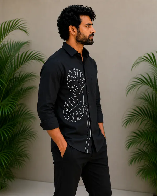 Men’s_Black_Embroidered_Full-Sleeve_Shirt