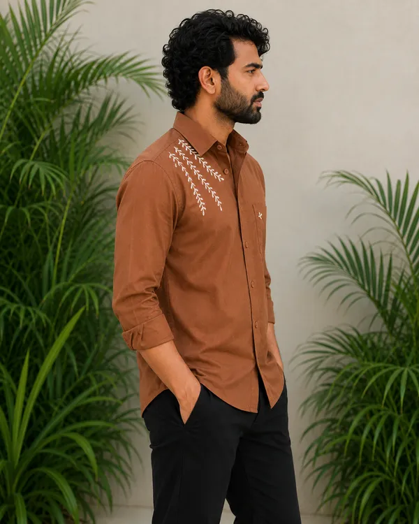 Men’s_Brown_Embroidered_Full-Sleeve_Shirt.