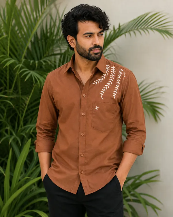 Men’s_Brown_Embroidered_Full-Sleeve_Shirt.