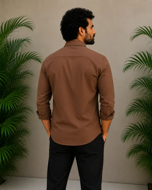Men’s_Brwon_Embroidered_Full-Sleeve_Shirt