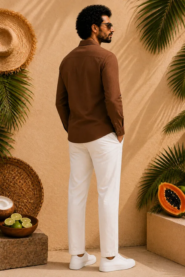 Men’s_Brwon_Embroidered_Full-Sleeve_Shirt
