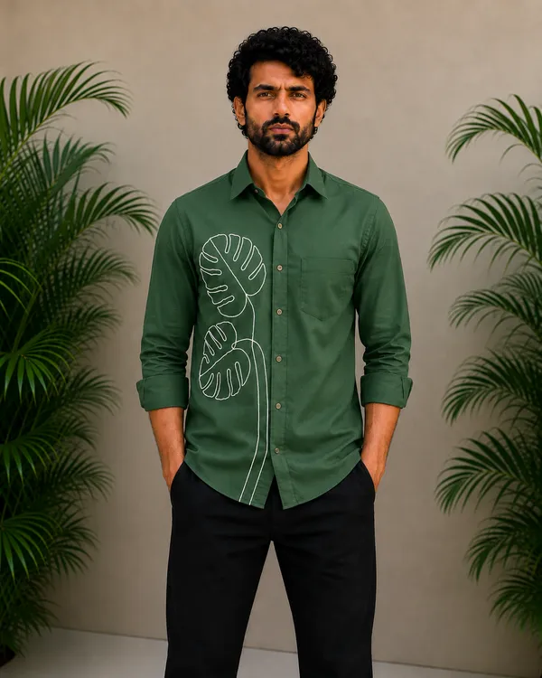 Men’s_Green_Embroidered_Full-Sleeve_Shir