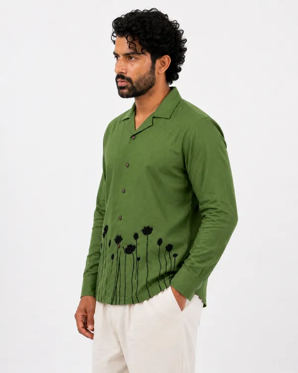 Men’s_Green_Embroidered_Full-Sleeve_Shir