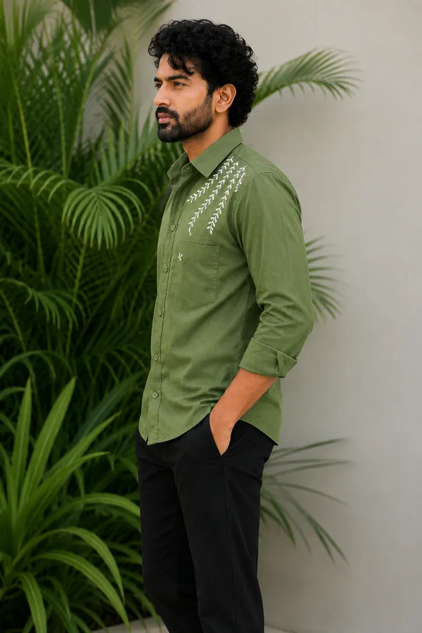 Men’s_Green_Embroidered_Full-Sleeve_Shir
