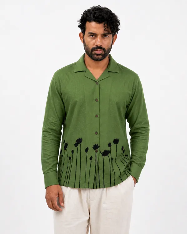 Men’s_Green_Embroidered_Full-Sleeve_Shir
