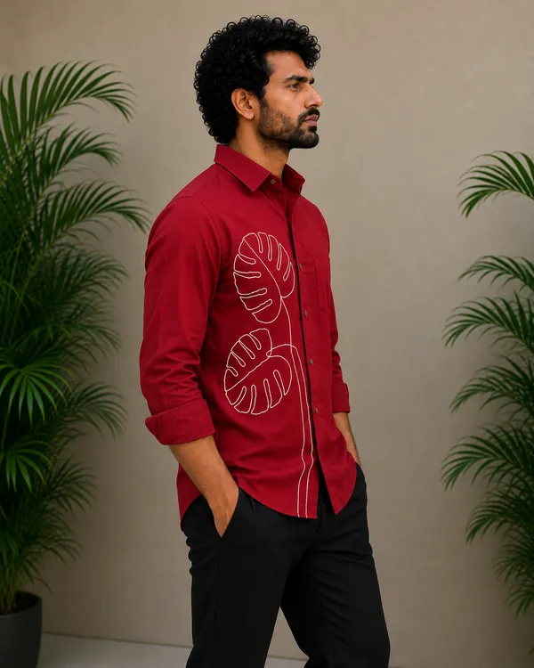 Men’s_Red_Embroidered_Full-Sleeve_Shir
