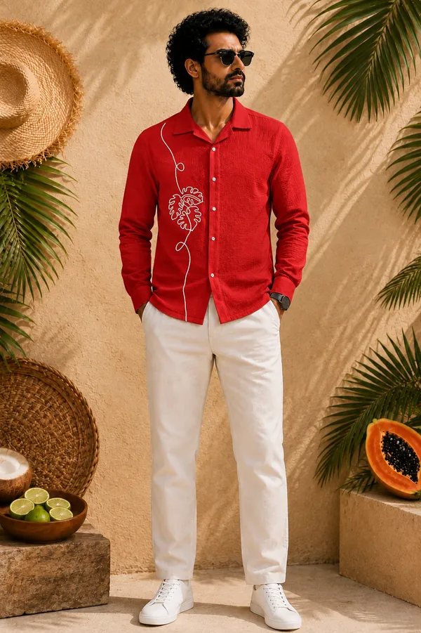 Men’s_Red_Embroidered_Full-Sleeve_Shir