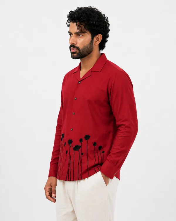 Men’s_Red_Embroidered_Full-Sleeve_Shirt