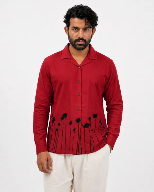 Men’s_Red_Embroidered_Full-Sleeve_Shirt