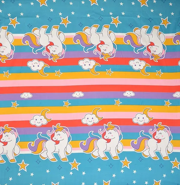 220TC_Supersoft_Fitted_Elastic_Cotton_Double_Bed_Printed_Bedsheet_for_Kids_with_2_Pillow_Covers_(72"_*_78"_Upto_6"_Mattress)-_Unicorn_Cartoon_