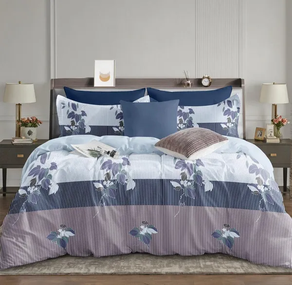 220TC_Supersoft_Fitted_Elastic_Cotton_Double_Bed_Printed_Bedsheet_with_2_Pillow_Covers_(72"_*_78"_Upto_6"_Mattress)-_Blue_Floral