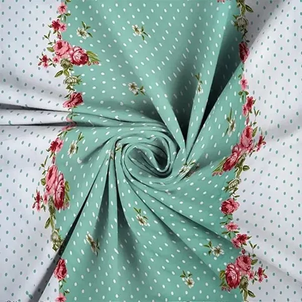 Breathable_Cotton_Double_Flat_220_Tc_Polka_Pack_Of_1_Bedsheet__2_Pillow_Covers-_Green_Polka_(90*100_Inches)