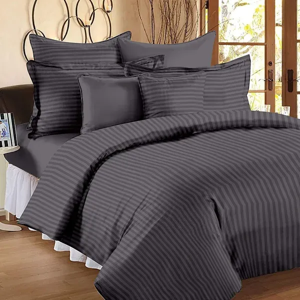 Grey_Striped_Lining__220_TC_Pack_Of_1_Bedsheet__2_Pillow_Covers