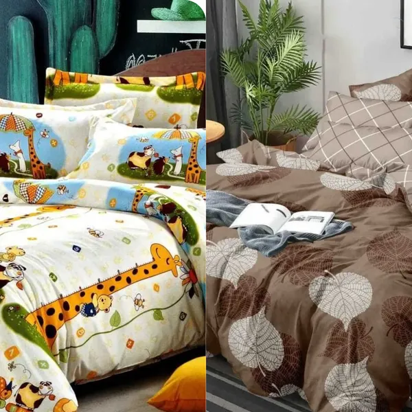 Brown_And_Beige_Cotton_Double_Flat_220_Tc_Floral_Pack_Of_2_Bedsheet_4_Pillow_Covers_Combo