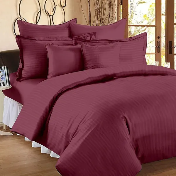 Wine_Striped_Lining_Pack_Of_1_220_TC_Double_Bedsheet__2_Pillow_Covers