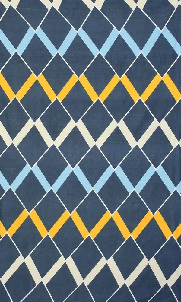 220TC_Adorable_Cotton_Diwan_Set_of_8_Pieces-_Single_Flat_Bedsheet_With_2_Bolster_Covers_and_5_Cushion_Covers-_Blue_Check-_60*90_Inches