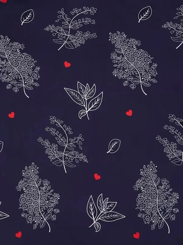 220TC_Premium_Navy_Floral_Single_Bed_Cotton_Bedsheet_with_1_Pillow_Cover_(60*90_inches)