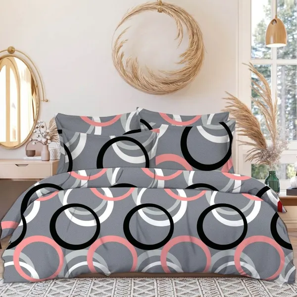 220TC_Supersoft_Elastic_Fitted_Cotton_Double_Bed_Printed_Bedsheet_with_2_Pillow_Covers_(72"_*_78"_Upto_6"_Mattress)-_Grey_Rings