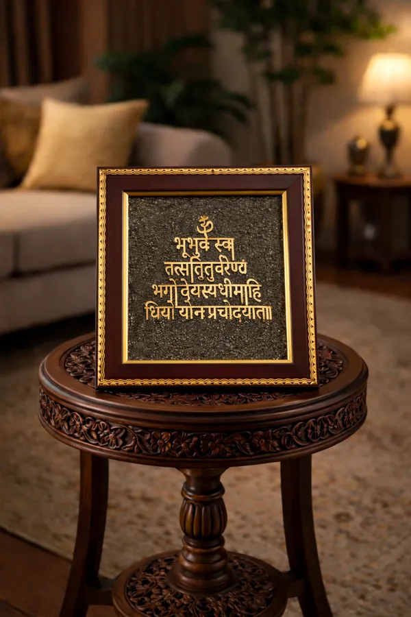 Gayatri_Mantra_Pyrite_Frame
