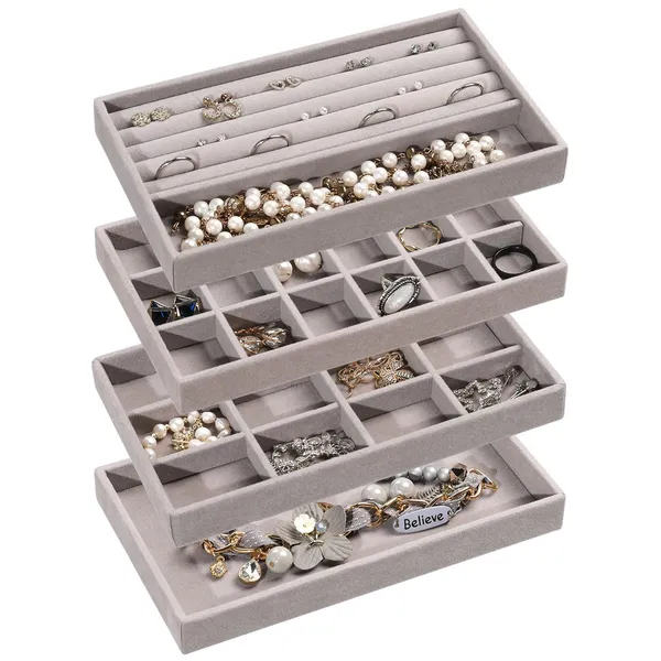 Grey_Jewelry_Organizer_Tray,_4_Pcs_Stackable_Velvet_Jewelry_Organizer_For_Drawer,_Jewelry_Storage