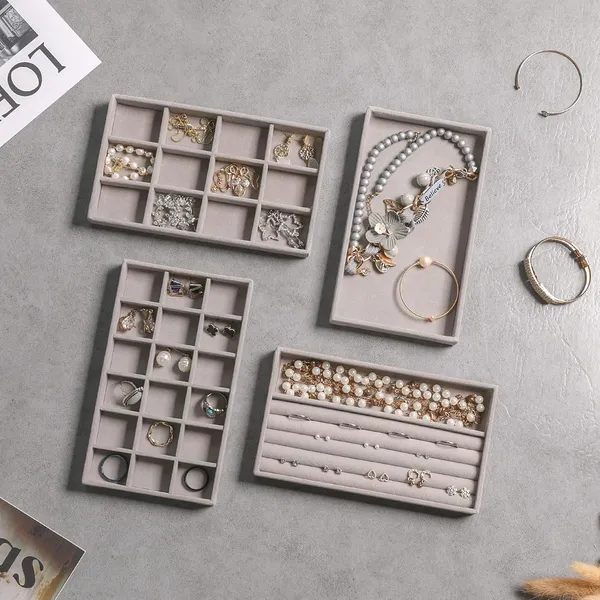 Grey_Jewelry_Organizer_Tray,_4_Pcs_Stackable_Velvet_Jewelry_Organizer_For_Drawer,_Jewelry_Storage
