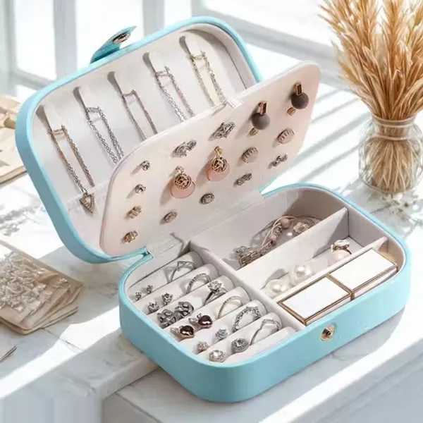 Sky_Blue_High_Quality_Jewellery_Organisers_For_Women_I_Original_Pu_Leather_Travel_Friendly_Multi_Layer_Jewelry_Storage_Organizer_For_Earrings,_Necklace,_Rings,_Pendants