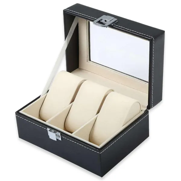 Black_Watch_Box_Organizer_Display_Case_For_Men_And_Women_With_Multiple_Compartments_Pu_Leather_Storage_For_Wristwatches_Jewelry_Travel_Home_Use_Elegant_And_Durable__3_Slot_Watch_Holder