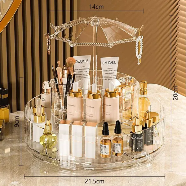 Gold_360_Rotating_Umbrella_Makeup_Organizer_2_Tier_Adjustable_Skincare_Carousel,_Large_Capacity_Cosmetic_Rack,_Spinning_Vanity_Holder_For_Perfumes,_Lipsticks_And_Toiletries,_Dust_Proof_Cover
