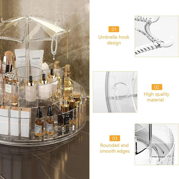 Gold_360_Rotating_Umbrella_Makeup_Organizer_2_Tier_Adjustable_Skincare_Carousel,_Large_Capacity_Cosmetic_Rack,_Spinning_Vanity_Holder_For_Perfumes,_Lipsticks_And_Toiletries,_Dust_Proof_Cover