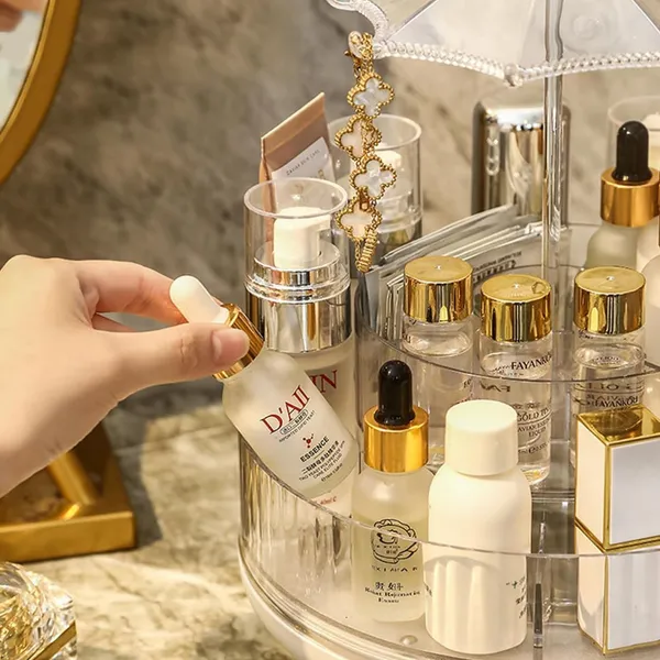 Gold_360_Rotating_Umbrella_Makeup_Organizer_2_Tier_Adjustable_Skincare_Carousel,_Large_Capacity_Cosmetic_Rack,_Spinning_Vanity_Holder_For_Perfumes,_Lipsticks_And_Toiletries,_Dust_Proof_Cover