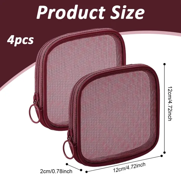 Red_Mesh_Makeup_Transparent_Small_Zipper_Cosmetic_Bag_Pouch_For_Women_4_Pcs,_4.7_Inch_Square_Fashion_Lipstick_Pouches_For_Women,_Nylon_Mini_Cash_Toiletry_Organizer_Bag_For_Daily_Accessories_4_Pcs