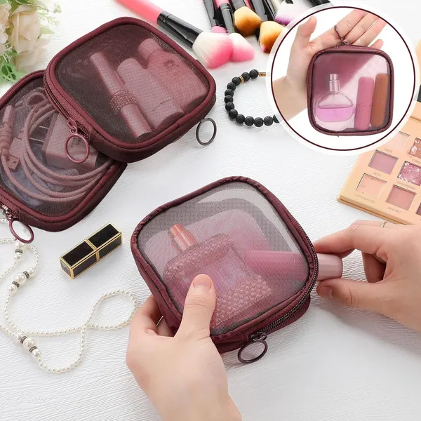 Red_Mesh_Makeup_Transparent_Small_Zipper_Cosmetic_Bag_Pouch_For_Women_4_Pcs,_4.7_Inch_Square_Fashion_Lipstick_Pouches_For_Women,_Nylon_Mini_Cash_Toiletry_Organizer_Bag_For_Daily_Accessories_4_Pcs
