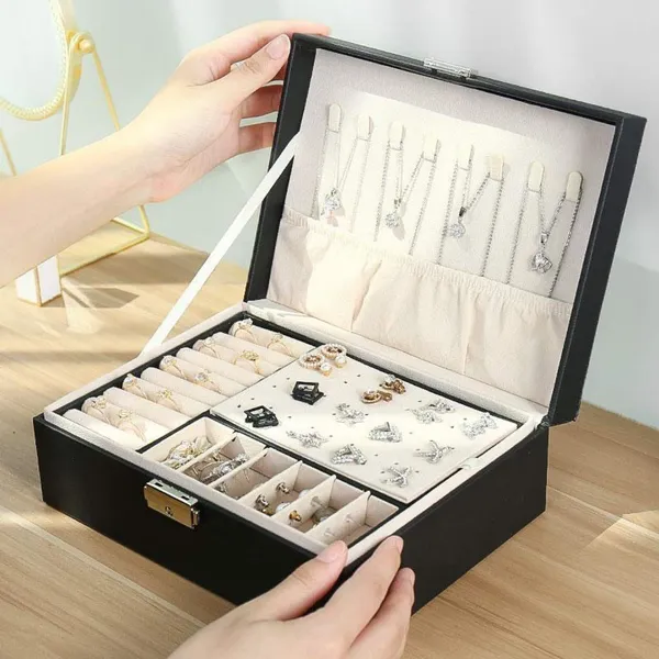 Black_Large_Jewelry_Box_Organizer_For_Women_Girls,_2_Layer_Jewelry_Storage_Case,_Pu_Leather_Display_Jewellery_Holder_With_Removable_Tray_For_Necklace_Earrings_Rings_Bracelets