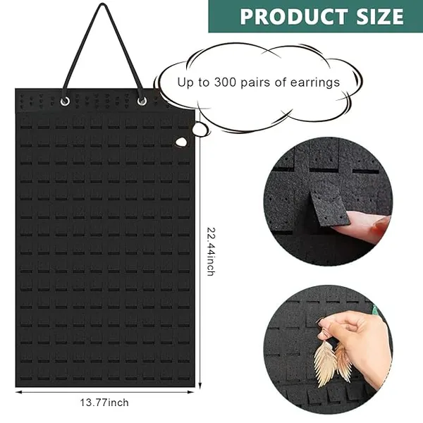 Black_Wall_Hanging_Earring_Organizer_Storage_Holder_Collection_Home_Decoration_Black_Jewelry_&_Watches_|_Jewelry_Boxes_&_Organizers_|_Jewelry_Boxes