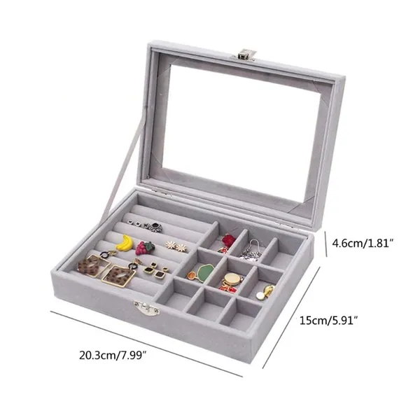 Grey_Jewellery_Organisers_Gifts_Velvet_Clear_Lid_Portable_Home_Jwell_Organizer_Storage_Box_Case_With_Dividers_Container_For_Rings,_Earrings,_Necklace_For_Girls_And_Women