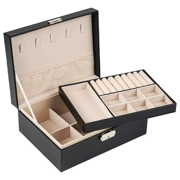 Black_Jewelry_Box_Organizer_For_Women,_Jewelry_Organizers_2_Layer_Jewelry_Storage_Box_Pu_Leather_With_Lock_For_Women_Girls_Rings_Earrings_Necklace_Bracelets