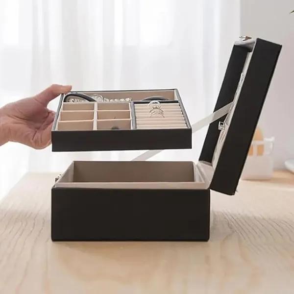 Black_Jewelry_Box_Organizer_For_Women,_Jewelry_Organizers_2_Layer_Jewelry_Storage_Box_Pu_Leather_With_Lock_For_Women_Girls_Rings_Earrings_Necklace_Bracelets